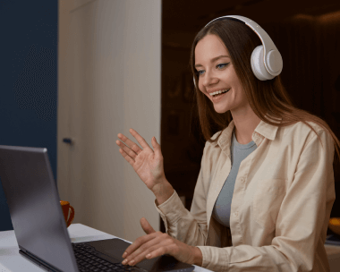 A student is benefiting from Bislama academic transcription receiving high accuracy transcripts for research purposes.