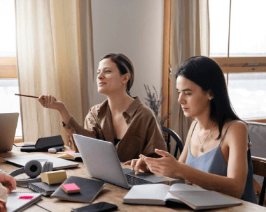 Transcribers working on Danish academic transcription, ensuring precise documentation of lectures and research.