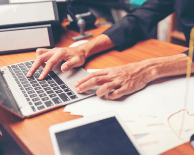 Professional transcriber working on Farsi transcription, benefiting legal firms with accurate, reliable documentation.