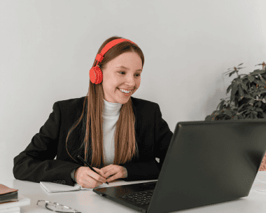 A Japanese transcriptionist transcribes multimedia content with precision, capturing all accents and nuances accurately.