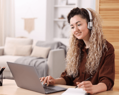 The student uses Chuukese academic transcription services for university lectures, ensuring high-quality and accuracy.